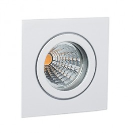Einbauspot Tulka Edelstahl V4A Clipver Eckig IP55 starr Frontansicht