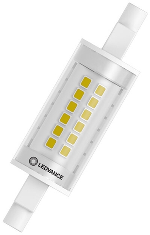 LED-Spot R7S 7W 827 für warmes Licht, Produktfoto Frontansicht