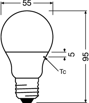 LED-PCR-Lampe von Ledvance, 4.9W, warmweißes Licht, Frontansicht