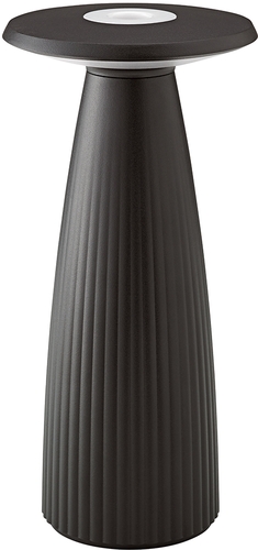 Sigor Akku-Tischleuchte Nuflair 245mm nachtschwarz 2,2W dimmbar Frontansicht