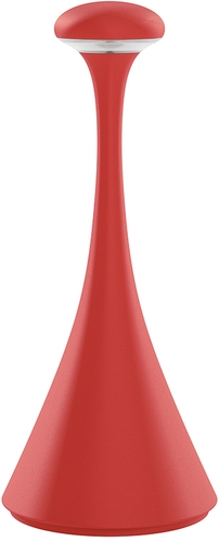 Akku-Tischleuchte Nudrop mini in feuerrot, flexible LED-Leuchte mit warmweißem Licht
