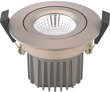 Sigor Einbauspot 10W 2700K stahl dimmbar Frontansicht
