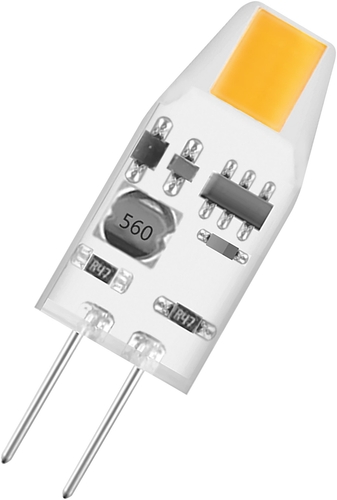 LED-Lampe LEDPINMIC10 CL 1W/827 12V G4 Frontansicht