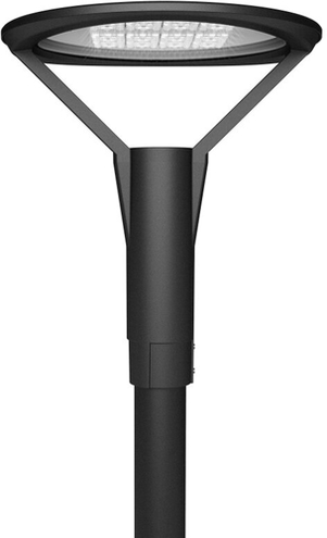 Dotlux LED-Strassenleuchte PLAZA 100W 3000K dimmbar Frontansicht