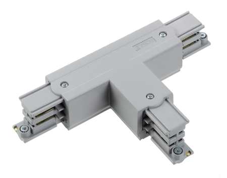 T-Verbinder für Nordic Aluminium Stromschienensystem, grau, Frontansicht