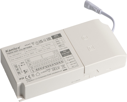 TIBERI DRV DALIM700MA LED-Downlight, dimmbar, Frontansicht