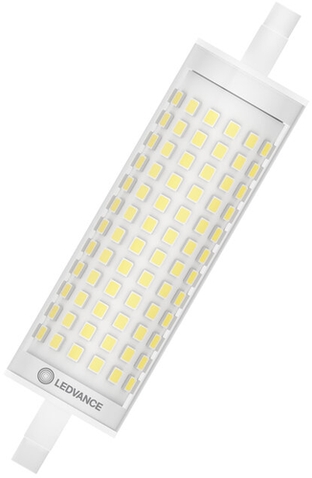 LED LINE118 20W R7S Glühbirne mit warmweißem Licht 2700K Frontansicht