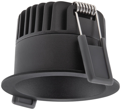 LED Deckenleuchte SP DK FIX P 8W warmweiß dimmbar IP44 schwarz Frontansicht