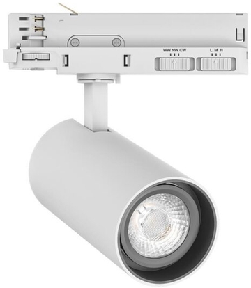 LED-Tracklight SLIMtrack-eco mit POWERselect und COLORselect in Frontansicht