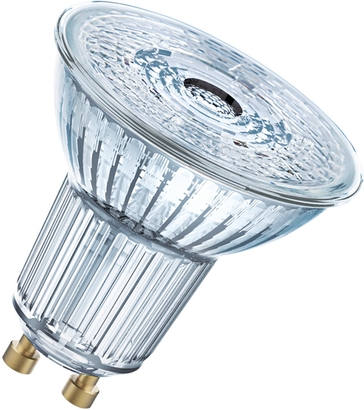 Osram GU10 LED-Spot 4,5W, warmweißes Licht, Frontansicht