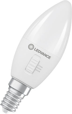 LEDCLB40 DIM 4.9W 3 CCT FR E14 P LED-Lampe Frontansicht