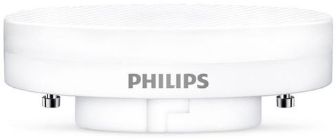 Philips LED-Lampe GX53 in warmweiß für gemütliche Beleuchtung Frontansicht