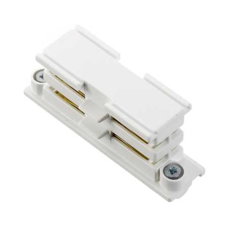Linearverbinder für Stromschienensystem, weiß, Frontansicht