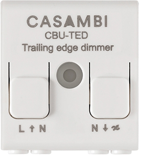 Casambi Phasenabschnittsdimmer für smarte Beleuchtungssteuerung, Frontansicht