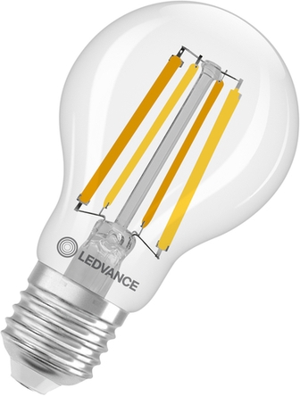 LED-Lampe mit Dimmfunktion und warmweißem Licht in Frontansicht