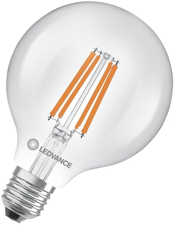 LED-Glühbirne E27 3.8W warmweißes Licht Frontansicht