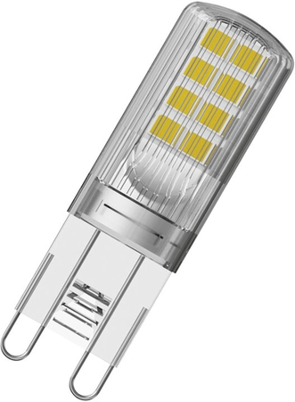 LED-Glühbirne G9 mit warmweißem Licht 2.6W Frontansicht