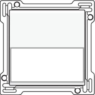 Nameplate White von Niko, weiße Beschriftungstafel, Frontansicht