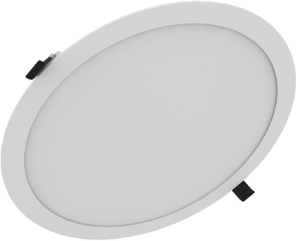 Downlight Ledvance DL SLIM ALU DA D280 V 25W MS 840 WT Frontansicht