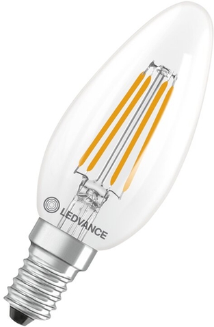 LED-Lampe E14 5.9W mit warmweißem Licht in Frontansicht