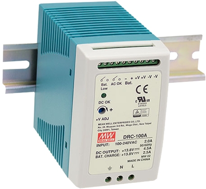 Schaltnetzteil Hutschiene 96W 13,8V Frontansicht Produktfoto