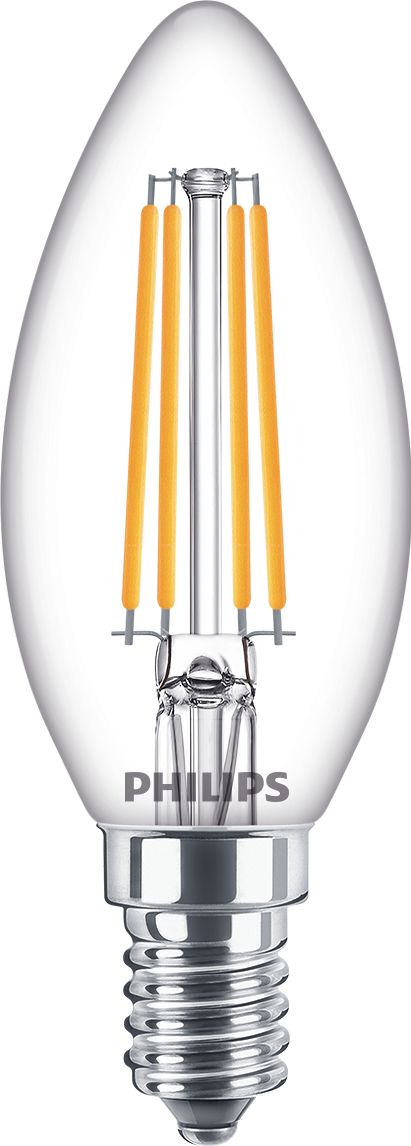Philips LED-Lampe CorePro LEDCandle ND6.5-60W B35E14827CLG Frontansicht