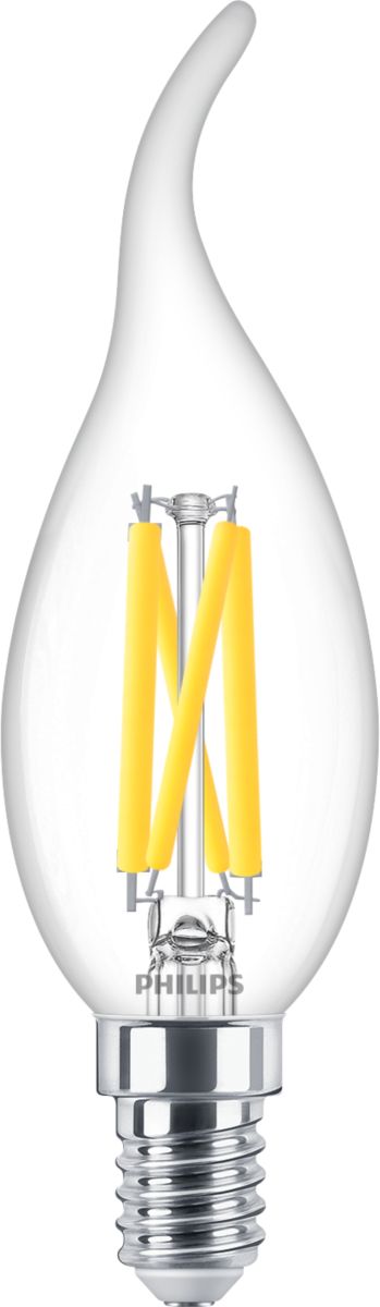Philips LED-Lampe MAS LEDCandleDT3.4-40W E14927 BA35CL G Frontansicht
