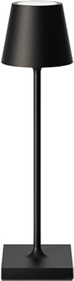 Sigor Akku-Tischleuchte Nuindie pocket in nachtschwarz, 210mm, Frontansicht