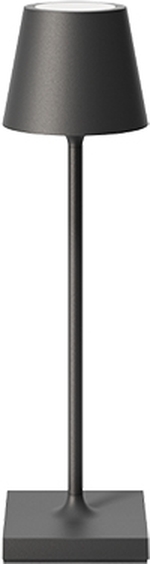 Sigor Akku-Tischleuchte Nuindie pocket 210mm graphitgrau Frontansicht