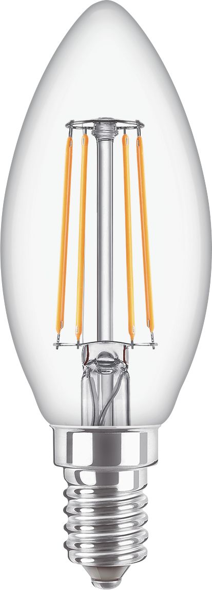 Philips LED-Lampe CorePro LEDCandleND4.3-40W E14 827B35CLG Frontansicht