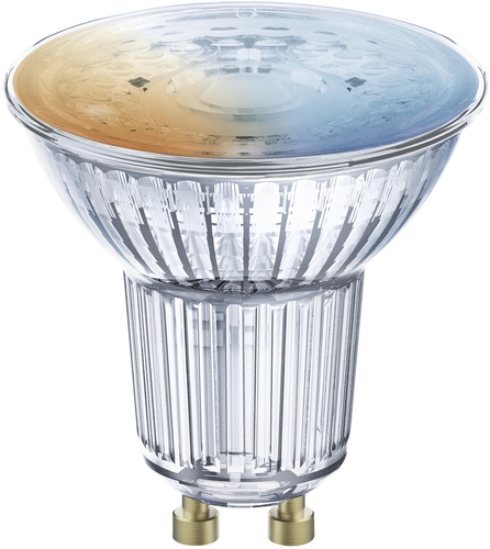 LED GU10 Spot mit warmweißem Licht, Frontansicht