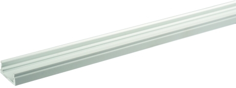 ALU-Profil 17/8 white RAL9016 für LED-Beleuchtung Frontansicht