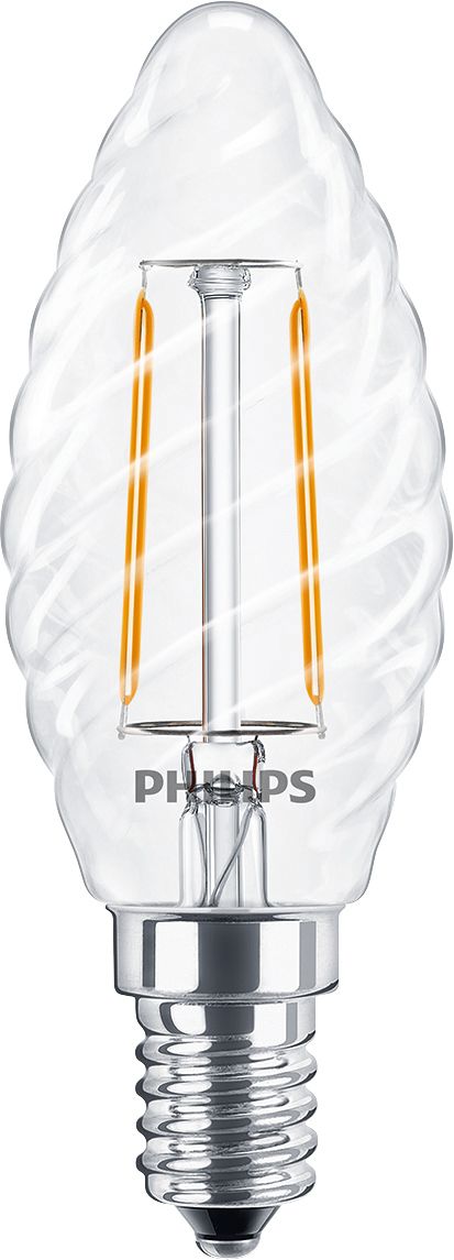 Philips LED-Lampe CorePro LEDCandleND2-25W ST35 E14 827CLG Frontansicht