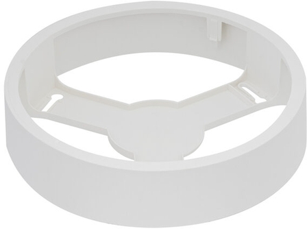 LED-Einbauleuchte IP44 für Feuchträume, weißes Gehäuse, Frontansicht