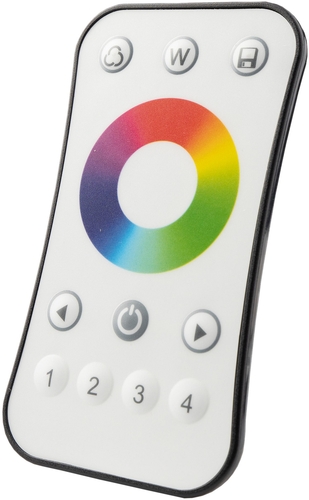 LC RF REMOTE RGBW Fernbedienung für LED-Beleuchtung in Frontansicht