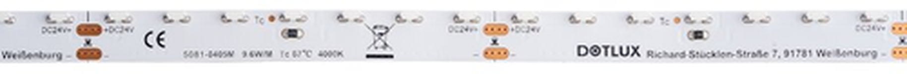 LED-Streifen Dotlux SIDEVIEW 48W 8mm 4000K 5m-Rolle Frontansicht