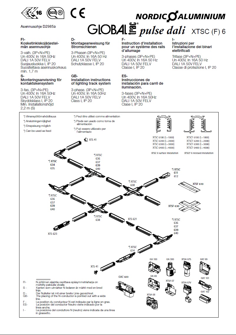 GLOBAL Trac Pulse Dali Installation Guide Frontansicht Produktfoto