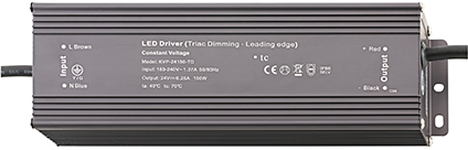 Sigor LED Netzteil Powerline Treiber Triac Outdoor 200W 24V Frontansicht