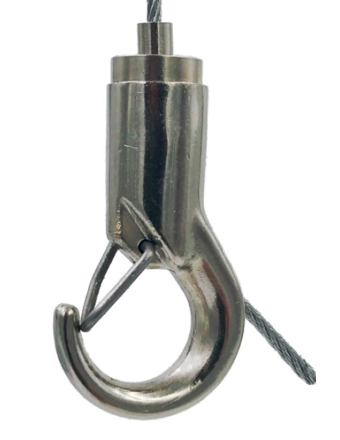 Stromschienensystem Gripper Haken für Litze 1.2-1.5mm, geschmiedet, Frontansicht