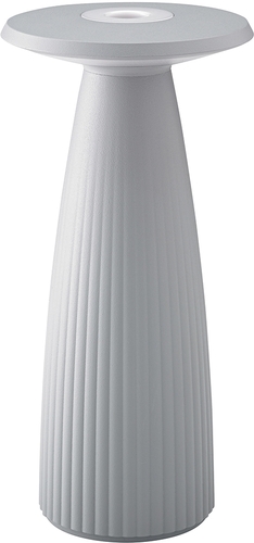Sigor Akku-Tischleuchte Nuflair 245mm nebelgrau dimmbar 2200K-2700K Frontansicht