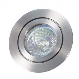 Rutec Einbauspot Tulka Edelstahl V4A Clipverschluss IP55 starr Frontansicht
