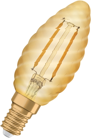 Vintage Glühbirne Ledvance 1906 mit warmweißem Licht E14 Sockel