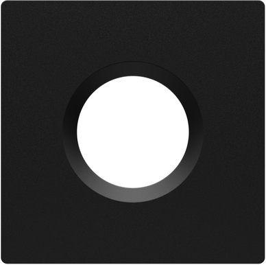 LED-Ringlicht quadratisch schwarz IP65 für Outdoor-Beleuchtung Frontansicht