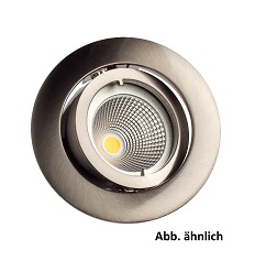 Einbauspot ALU Druckguss schwenkbar für MR11 Lampen schwarz matt Frontansicht