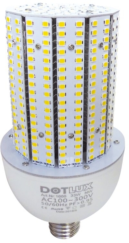 Dotlux LED-Strassenlampe Retrofitprotect E27 28W 4500K Frontansicht