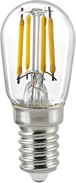 Sigor LED-Lampe 2,5W Röhre S28 Filament klar E14 2700K Frontansicht
