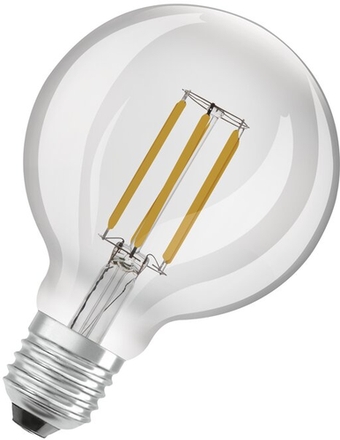 LED-Glühbirne E27 mit warmweißem Licht 830 für Wohnraumbeleuchtung Produktfoto Frontansicht