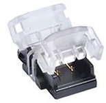 Lichtstreifenverbinder 12mm RGB/W 24V für LED-Beleuchtung Frontansicht