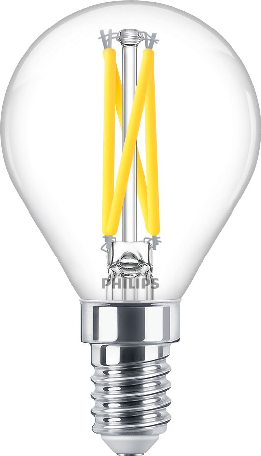 Philips LED-Lampe MAS LEDLusterDT2.5-25W E14 927 P45CL G Frontansicht
