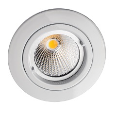 Einbauspot ALU Druckguss starr für MR16 Lampen weiß matt Frontansicht